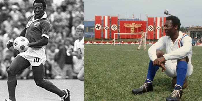 Perhaps the most recognisable footballer on the face of the planet, it’s only but natural that the Brazilian hero would have made at least a few appearances in front of the camera. Well it turns out he’s actually starred in nearly half a dozen projects including television serials. There’s the famous ‘Escape to Victory / Victory’ (1981) with his glorious bicycle kick shown in slow-motion and him teaching Michael Caine a thing or two about on field tactics. And he can also be seen in ‘A Minor Miracle’ (1983) where he helps a bunch of orphans trying to save their home while in the ‘Hotshot’ (1987) an American soccer player trying to make it big turns to Pele for inspiration and guidance.