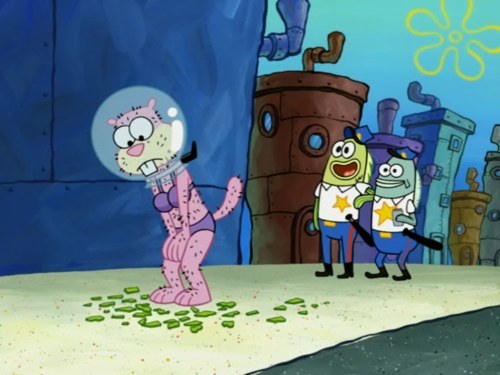 For a "kids' show", it happens a little too often. I mean she's already only wearing a bikini. Take away the fur and it begins to look more like underwear or lingerie. And look, even animated male fish can't help but objectify a disrobed lady.