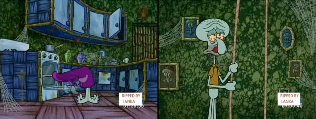 Don't tell me you forgot about the time that Squidward tried to kill himself! Well, that's not exactly how it happened. But the rescuing of a burnt soufflé from the oven, and the ominous stringing up of a birdcage certainly suggest a darker meaning behind these innocent actions.