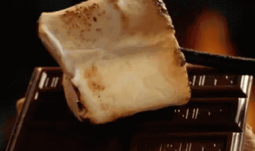 Just leave the top graham cracker off and get toasty. OR try one of these really moving s'mores innovations.