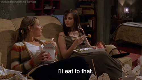 Although eating a whole pizza yourself isn't too bad.