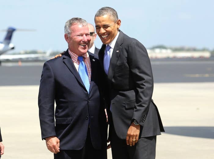 Orlando Mayor Buddy Dyer and President Barack Obama in March.