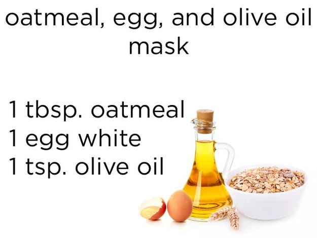 Oatmeal, Egg, and Olive Oil Mask