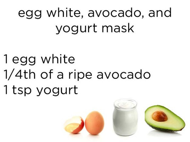 Egg White, Avocado, and Yogurt Mask