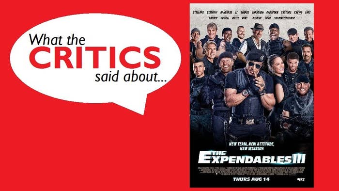it seems for a third and final film in the series, 16 action men and a female MMA fighter is just too crowded. Despite getting a lower rating, the $90m action movie only made $16.2m in the first weekend at the US box offices alone making it Sylvester Stallone's 4th worst opening for a movie (according to Bloomberg Businessweek), ahead of 2006's 'Rocky Balboa', 1989's 'Tango & Cash' and 2013's 'Grudge Match'.On what critics think of it, they're unimpressed. At the time of posting, The Expendables 3 has a score of 34% on Rotten Tomatoes (compared to 41% for the first film and 65% for the second film) and score of 35 on Metacritic (compared to 45 for the first film and 51 for the second), also, because Luna (played by UFC fighter Ronda Rousey) being the only named female character, the film failed the Bechdel Test too.Here are some of what the critics were saying ranking from "helping a friend" to "left for dead".