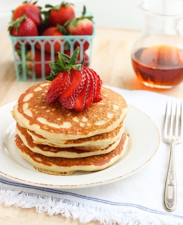 That's right, you can use quinoa to make pancakes. Awesome, right? It makes them really fluffy as well. View the full recipe here.