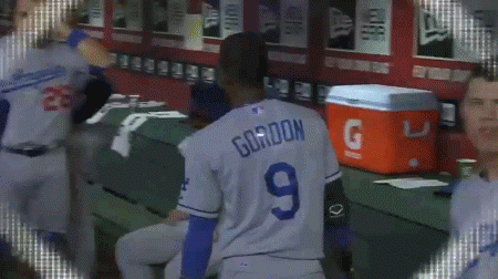 There is a benefit to being the smallest guy on the team like Dee Gordon: awesomely elaborate dugout handshakes, duh.