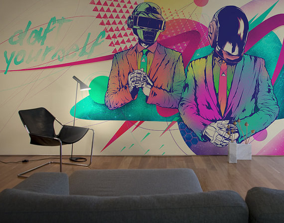 PIXERSize creates really cool pop culture murals and artsy posters featuring images of Star Wars, Madonna, and Frida Kahlo. Check them out here.