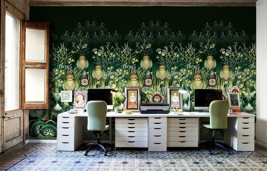 Bloompapers print all of their wallpapers digitally, which gives the art an extra vibrant appeal. Check them out here.