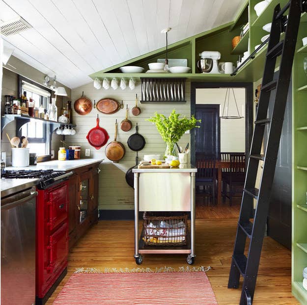 Got a spare wall? Floor to ceiling storage works for more than just books!