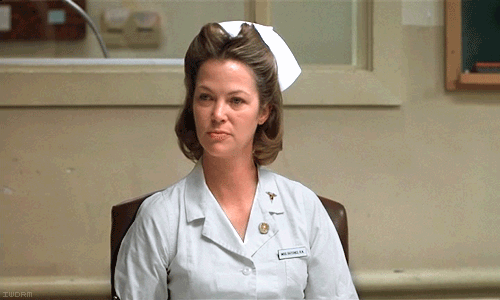 Evil overseer of the mental institution where McMurphy almost topples her regime, almost...