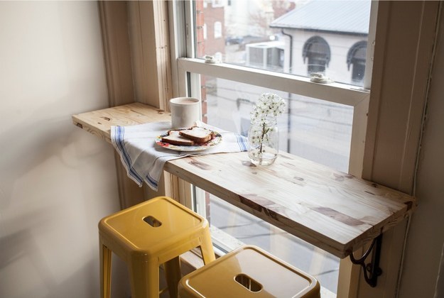 Install a breakfast bar.