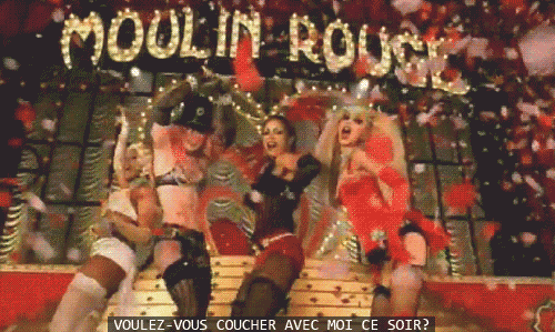 The ladies of Lady Marmalade taught us if you're going to show midriff, just go with lingerie. I would also like to clarify that there are FIVE badass chicks from the Moulin Rouge (We love you, Missy).