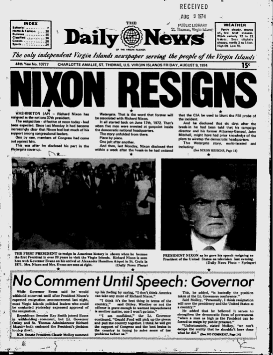 How 12 Newspaper Front Pages Covered Richard Nixon's Resignation