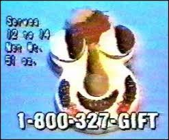 It was a scary looking ice cream cake with a scary name with a voice that made you cringe when it "came to life" in it's low budget 80's commercials for Carvel Ice Cream. CookiePuss had an ice cream cone nose and on St. Patrick's day it was decorated in green and served as Cookie O'Puss. If this seems weird, well, that's because it is... keep in mind the same company also served a cake called "Fudgie The Whale!"