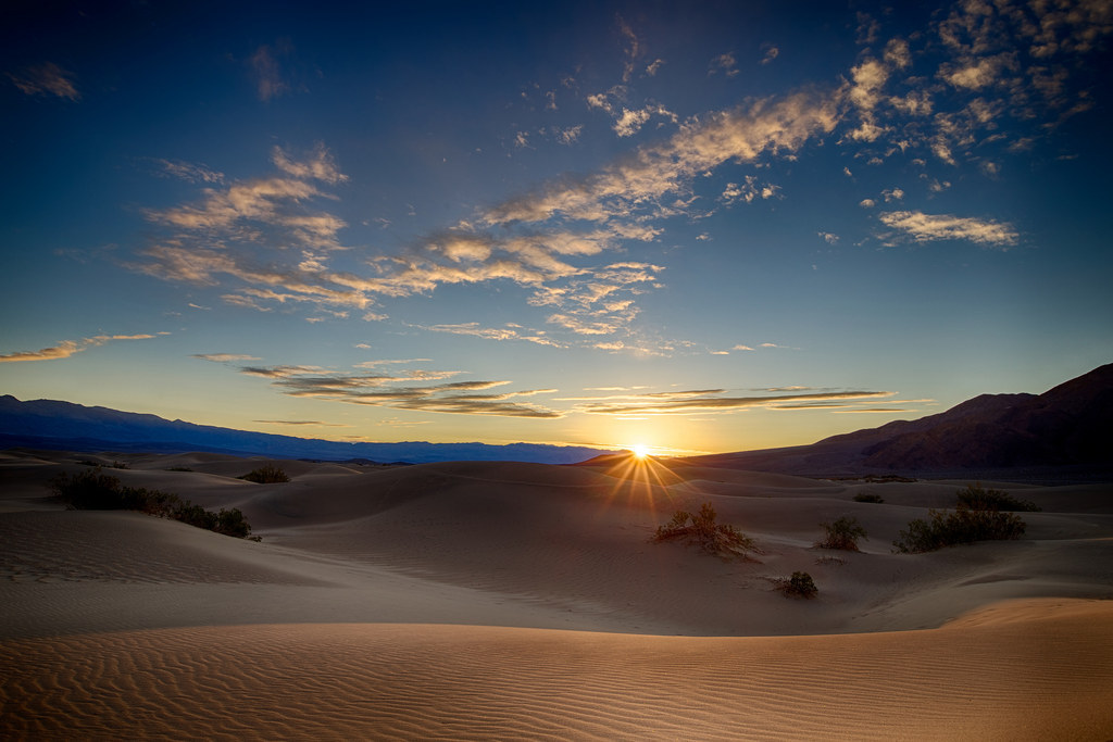 The Mesquite Flat Sand Dunes are a sublime ocean of sand seemingly impervious to the passing of time.
