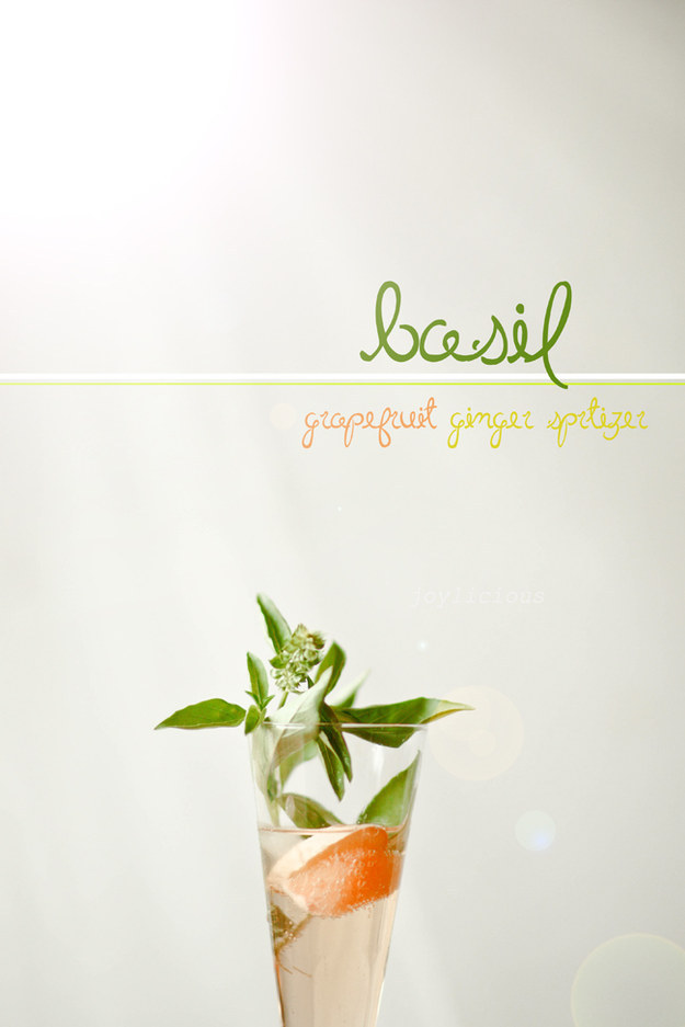 Ginger Basil Grapefruit Spritzer