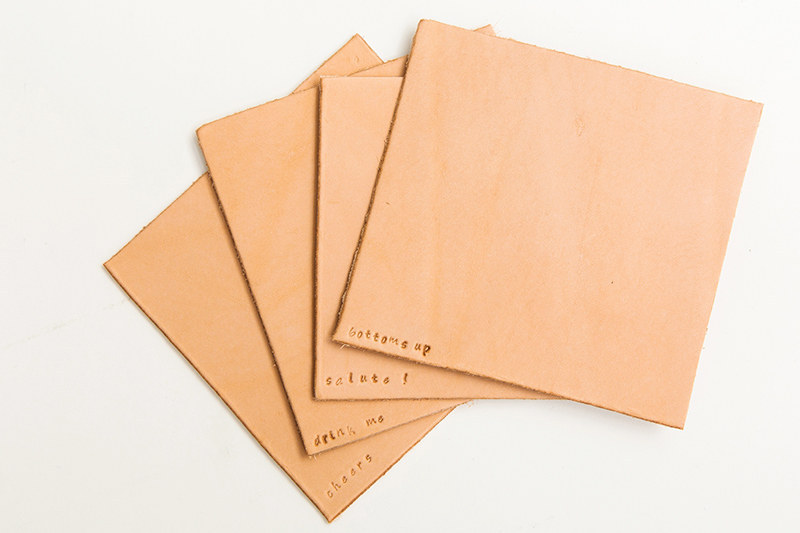 These double as name place cards; stamp out your guests' names and they can take them home as an after-party gift!