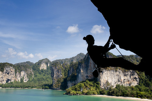 The rock formations surrounding Railay in Thailand will take your breath away! Take a dip in the tropical waters, snorkel around, or rock climb the surrounding rocks.