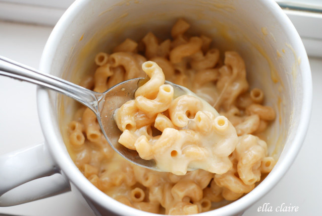 Quick and easy mac and cheese that you can make from scratch and microwave in a mug in just minutes!