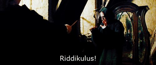 Lyall Lupin, a wizard, saved Hope Howell, a muggle, from a boggart in the form of a large, evil-looking man in a Welsh forest late one night. Even after he admitted the man wasn't real, they still fell in love and the rest, they say, is history. Puts Lupin's first lesson in perspective, huh? (I'm not crying... you're crying!)