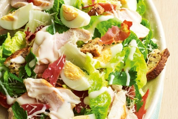 Rich caesar dressing, crunchy lettuce, hard baked croutons, bland bacon. Too many ingredients to even be considered a good drunk food.