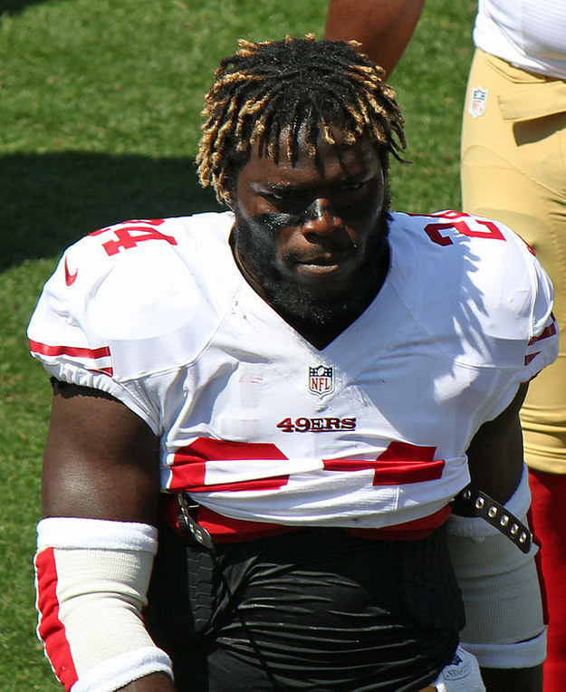 His real name is Anthony Dixon (which he went by when he played for the 49ers) but now that he's on the Buffalo Bills he's 'Boobie.'Buffalo Bills' Boobie! Fun to say.
