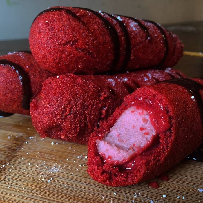 Would You Eat This Insane Looking Red Velvet Corn Dog