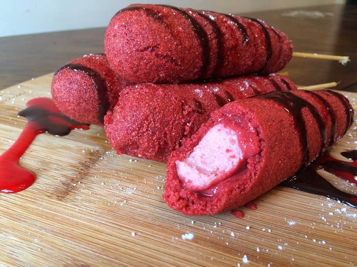 Would You Eat This Insane Looking Red Velvet Corn Dog