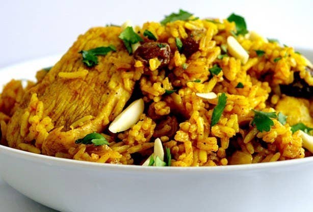 If jalfrezi is like Indian stir fry, then biryani is like Indian fried rice. Rice is the primary ingredient to which any combination of meats, vegetables, dried fruits, nuts, and spices are added. Some biryanis contain raisins, which add a level of sweetness to the otherwise savory and flavorful dish.Try making it at home with the recipe here.