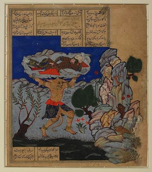 Origin: Zoroastrian mythologyAttributes: Often referred to as the demon of evil intentions, Aka Manah tempts people to betray their moral responsibilities (ex: not saving someone's life, not being a good parent, etc.). He also enjoys making babies cry by showing them images of the fate of the world.Appearance: He has blonde hair, blue eyes, tusks instead of teeth, and a long tail. How to Defend Yourself: Try calling up his rival god, Vohu Manah.