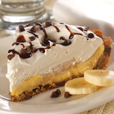 Just think of all the possibilities. Get the recipe for a delightful banana cream pie with a CHOCOLATE CHIP COOKIE CRUST.