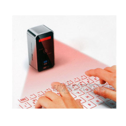 It looks like something out of a movie, but this projected keyboard is the real deal.