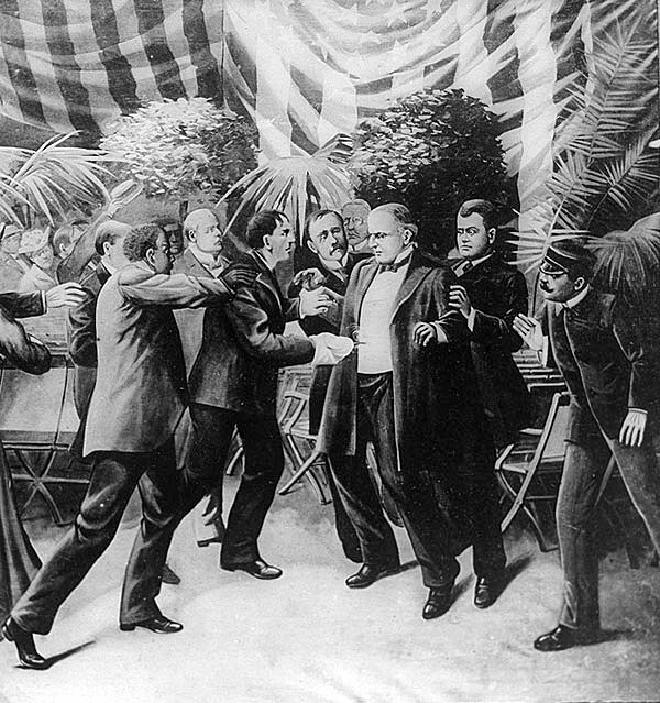 Leon Czolgosz, an anarchist, shot and wounded McKinley. After his surgery, McKinley seemed to have completely recovered and was in good spirits. He eventually died from the gunshot wound a week later. McKinley's death, however, is what prompted the Secret Service to officially be charged with protecting the President's life.
