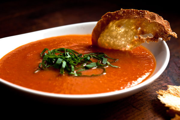 Curl up and listen to the pitter-patter outside while cradling bowls of this Puréed Tomato and Red Pepper Soup. Bonus points if there's thunder and lightning to get you spooning even closer.