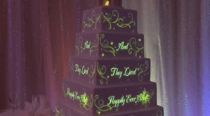 This Wedding Cake Lights Up With Disney Magic