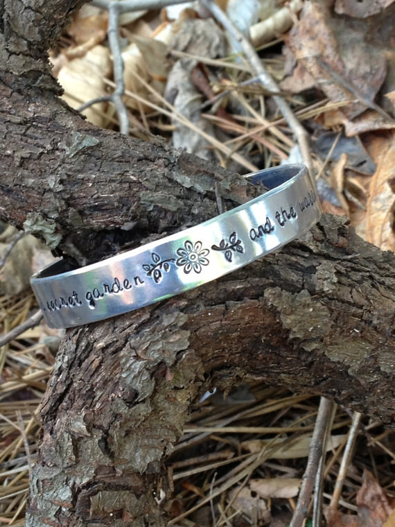"her heart was a secret garden and the walls were very high"Handmade and ADORABLE. SophiaWJewelryDesign