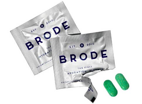 What it does: Brode makes a remarkable, all-natural electrolyte vitamin that seriously reduces hangovers, jetlag, and athletic fatigue.Background: Brode was founded in 2010 by former New York University student Marc Brodeur.