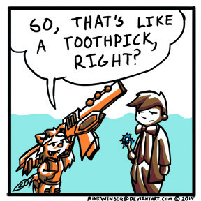 Rocket's got a little something there.