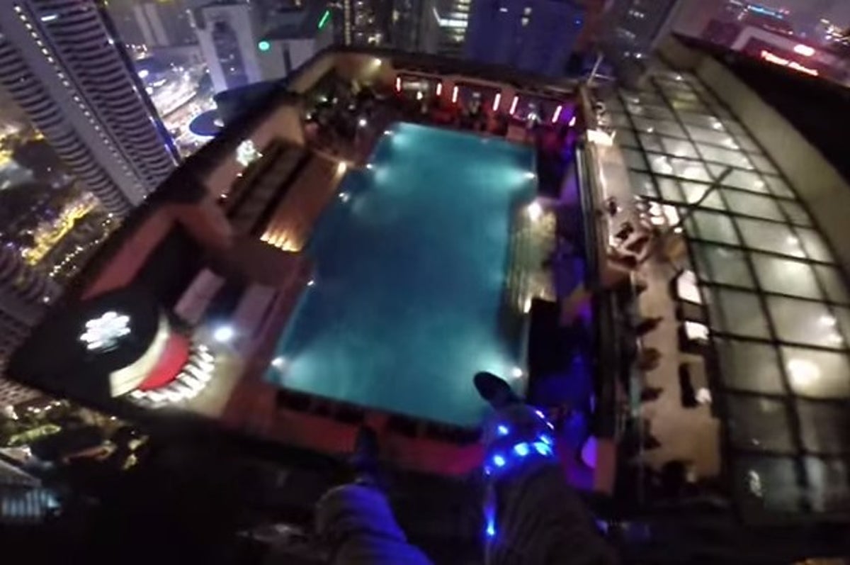 Terrifying Video Shows Base Jumpers Leaping From Top Of 1,100-Foot-Tall