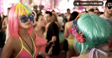 Dressing like a neon flower child of the future is hella fun at festivals but hella weird in the real world. Sorry.