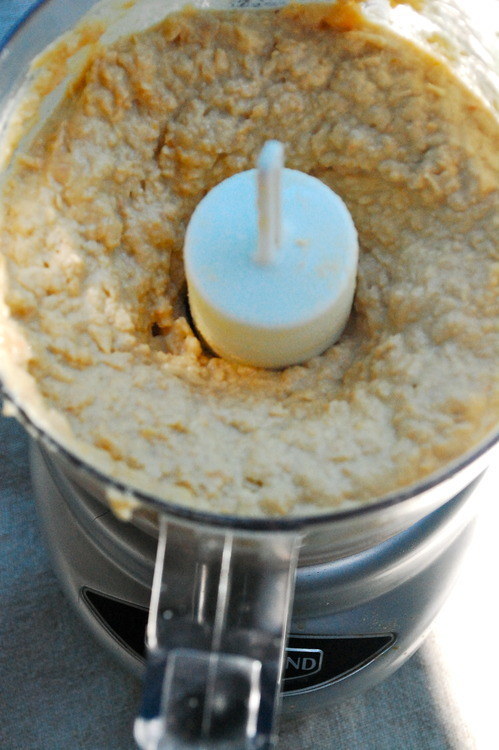 Chickpeas + tahini + garlic + olive oil + lemon juice. Get the recipe here.