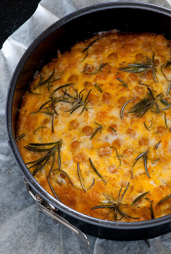 Chickpeas + eggs + parmesan + rosemary. Get the recipe here.