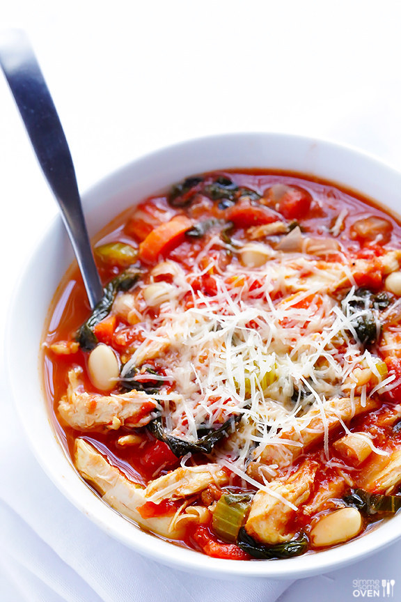 Tomato Basil Chicken Stew in a bowl