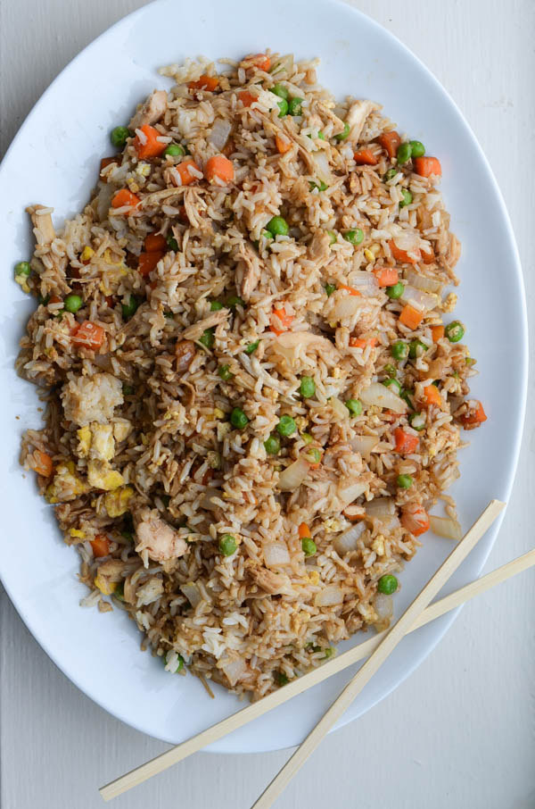 Better-Than-Takeout Chicken Fried Rice on a plate
