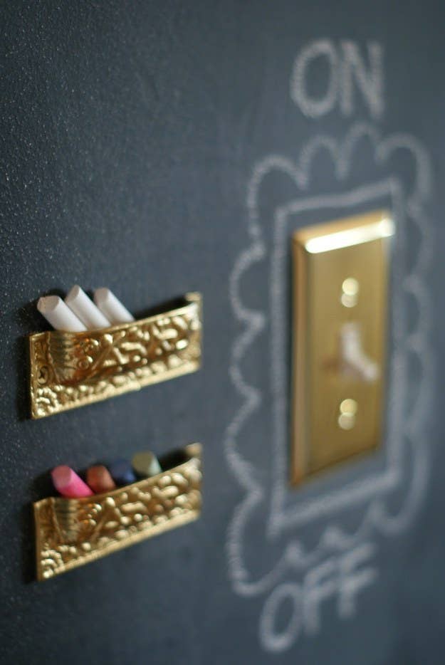All you need is a few cans of chalkboard paint!