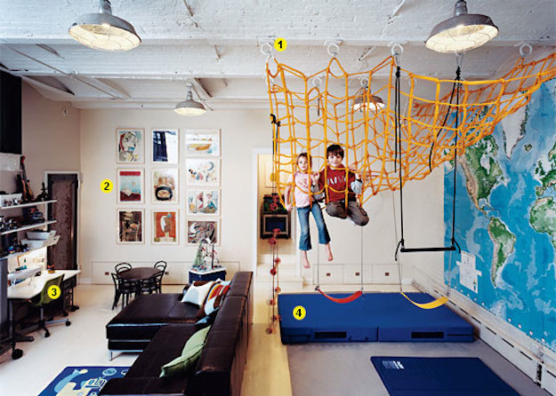 jungle gym inside house