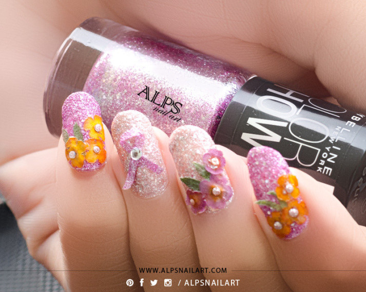 2. Breast Cancer Awareness Nail Art - wide 1