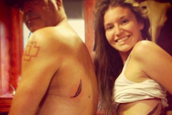 father and daughter matching tattoos tumblr