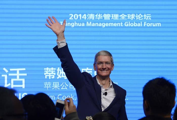 Apple CEO Tim Cook in Beijing on Oct. 23.
